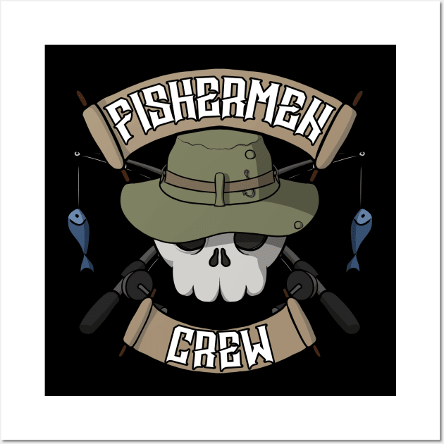 Fishermen crew Jolly Roger pirate flag Wall Art by RampArt